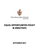 equal opportunities policy & objectives